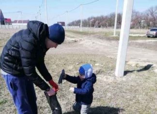 Фото отчет: субботник 31.03 в посёлке Айкаван